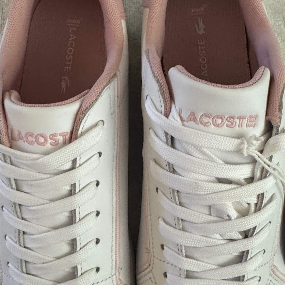 NET, Lacoste adorable pink/white tennis shoes. - Picture 2 of 8